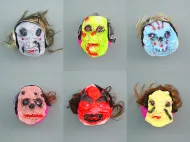 Maska gumowa - Szara zombi