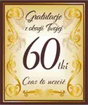 Etykieta na wino - Gratulacje z okazji Twojej 60-tki. Czas to uczcić. - 2