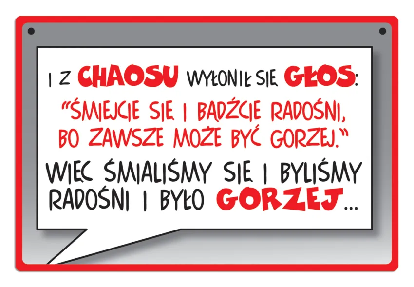 Tabliczka Kukartka cool - Z chaosu wyłonił się głos: ...