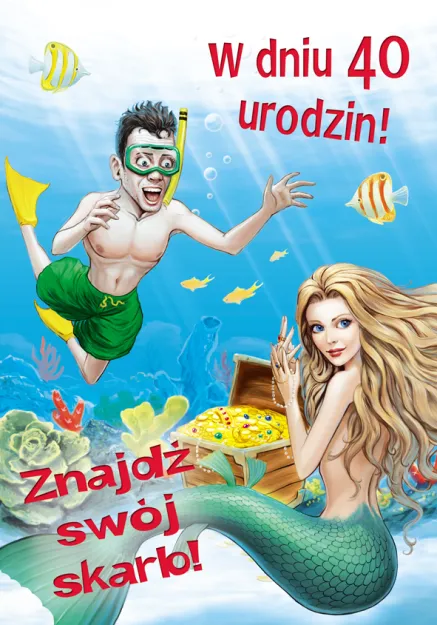 Karnet A5 - W dniu 40 urodzin! Znajdż swój skarb!