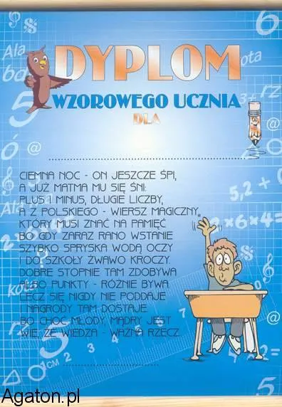 Dyplom - wzorowego ucznia
