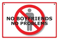 Tabliczka Kukartka cool - No boyfriends - no problems.