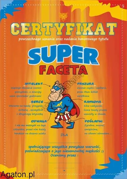 Certyfikat super Faceta