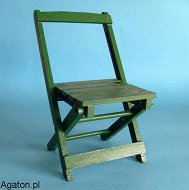 Krzesełko drewniane, mini - zielone