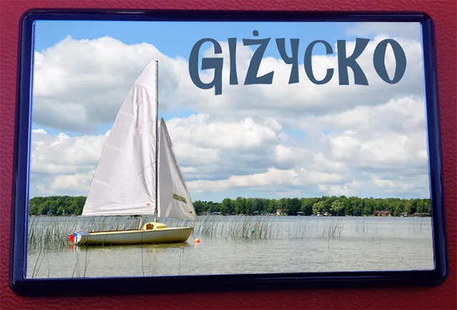 Giżycko - Ramka z magnesem na lodówkę