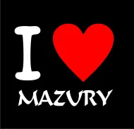 Koszulka czarna - I love Mazury