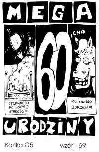Karnet C5 - Mega 60 urodziny