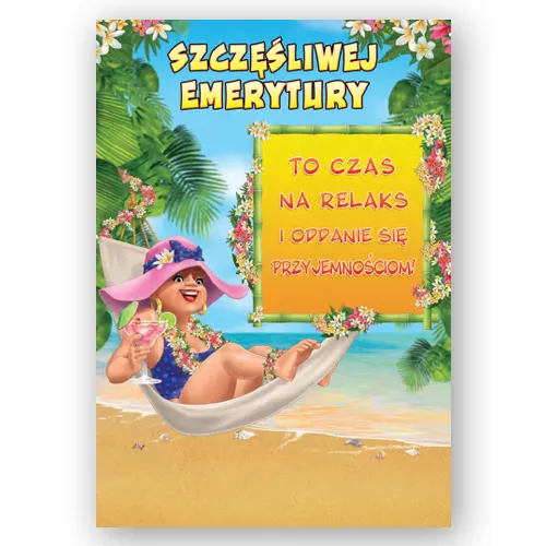 Karnet - Szczęśliwej emerytki