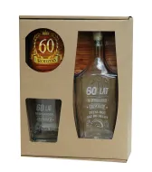 Karafka + szklanka whisky - 60 lat na oryginalnych cześciach (tekst grawerowany)