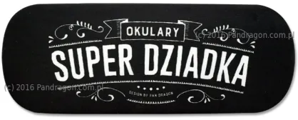 Etui na okulary - Super Dziadka (czarne-vintage)