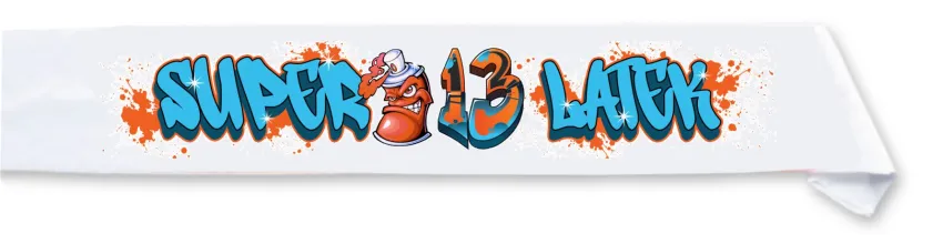 Szarfa dziecięca - Super 13 latek
