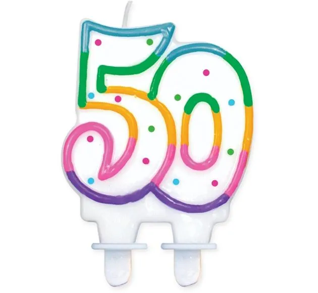 Świeczka z kropeczkami - 50