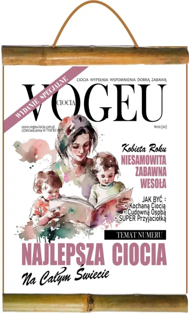 Dyplom z bambusem - VOGEU Najlepsza Ciocia na Całym Świecie