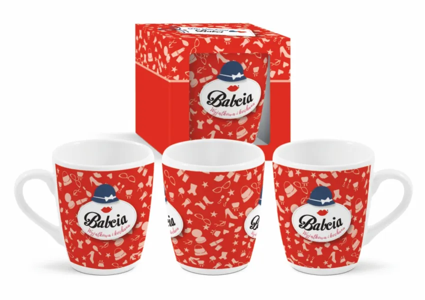 Kubek baryłka - Babcia wyjątkowa i kochana (kapelusz)