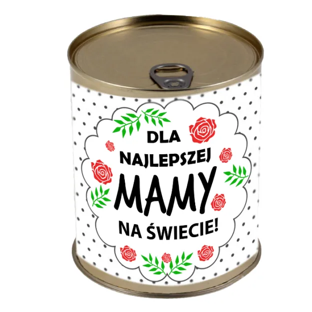 Słodki prezent - Dla najlepszej Mamusi na świecie - krówki w konserwie