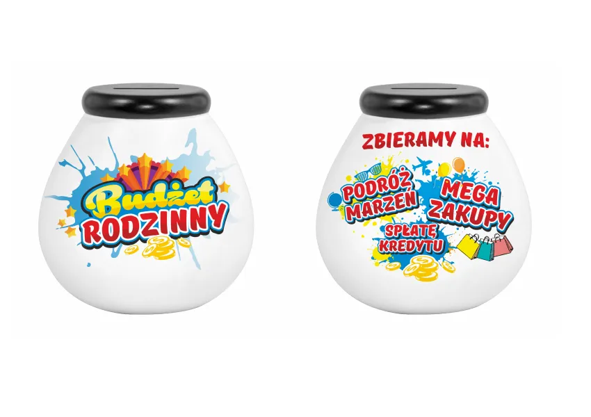 Skarbonka baryłka - Budżet rodzinny - Zbieramy na: podróż marzeń, mega zakupy, ...