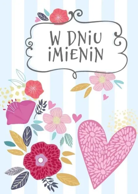 Karnet 3D z życzeniami - W dniu imienin