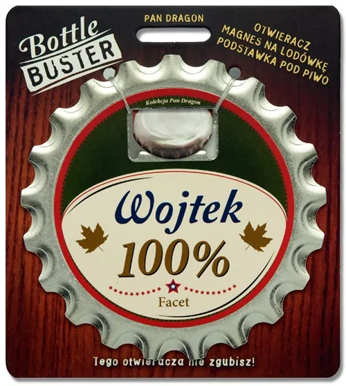 Otwieracz, podstawka, magnes 3w1 - Wojtek - 100% facet