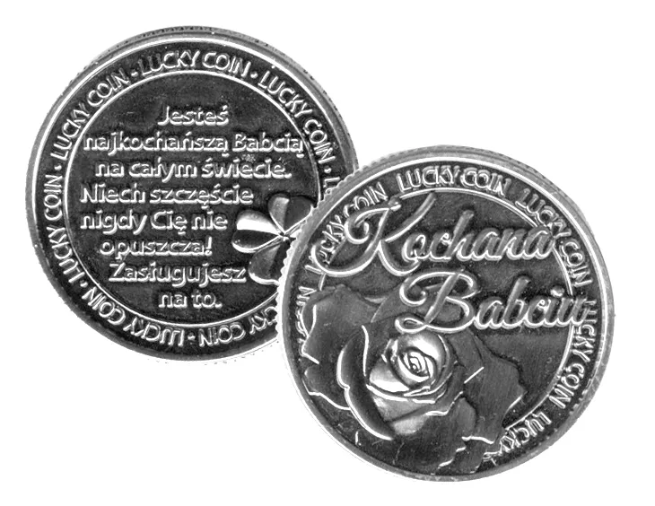 Moneta na szczęście Kukartka - Kochana Babciu
