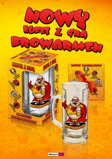 Kufel z mini grą UO - Zakręć i zostań browarmenem (uszkodzone opakowanie)
