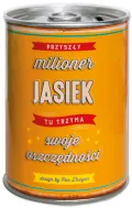 Puszka Skarbonka Vip - Jasiek - Przyszły milioner Jasiek tu trzyma swoje oszczędności