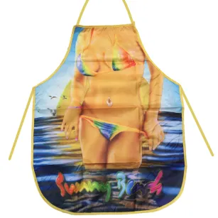 Fartuch sexi - Funny beach (kolorowy strój)