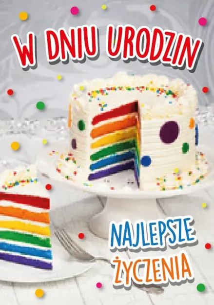 Karnet 3D - W dniu urodzin. Najlepsze życzenia.
