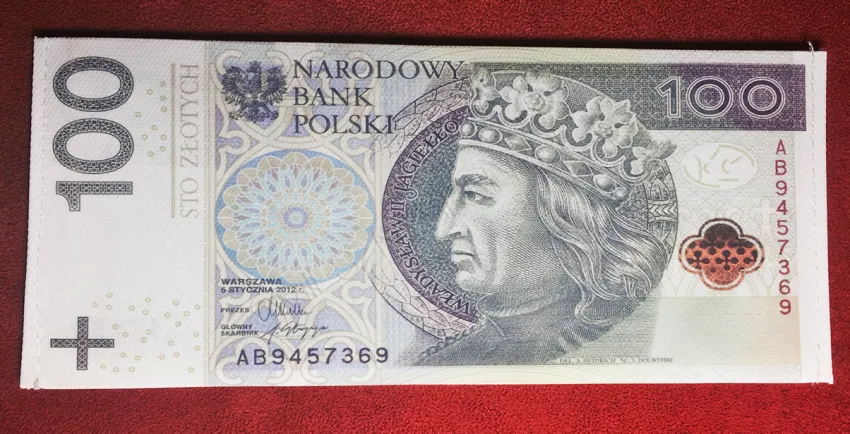 Portfel 100 zł - z miejscem na zdjęcie