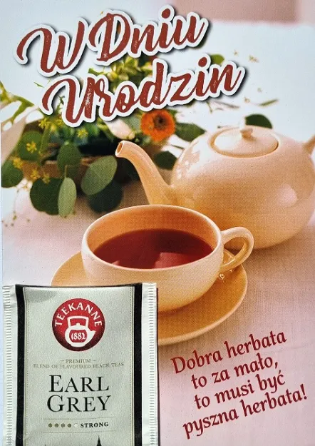 Karnet + herbata - W dniu urodzin. Dobra herbata to za mało... 
