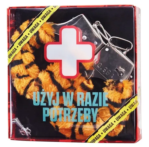 Awaryjna pomoc łóżkowa - Kajdanki brązowy tygrysek - użyj w razie potrzeby