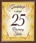 Etykieta na wino - Gratulacje z okazji 25 rocznicy ślubu - 2