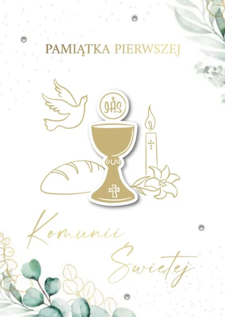 Karnet 3D - Pamiątka Pierwszej Komunii Świętej