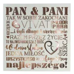 Duża ramka z podświetleniem - Pan & Pani. Młoda Para. W dniu ślubu wszystkiego najlepszego. - 2