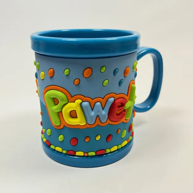Kubek plastikowy 3D z imieniem - Paweł