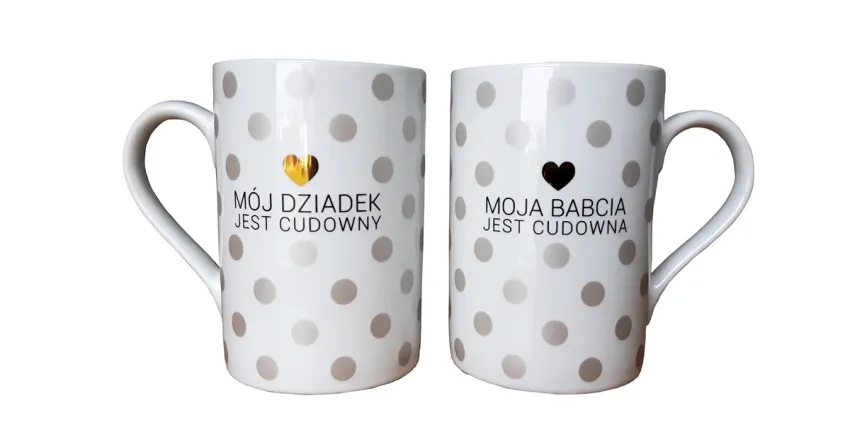 Kubki para  - Moja Babcia jest cudowna / Mój Dziadek jest cudowny