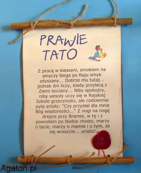 Dyplom z bambusem - Prawie tata - dla przyszłego ojca