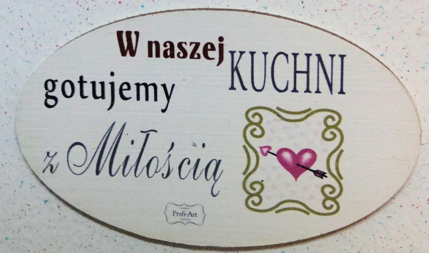 Magnes owal vintage - W naszej kuchni gotujemy z miłością