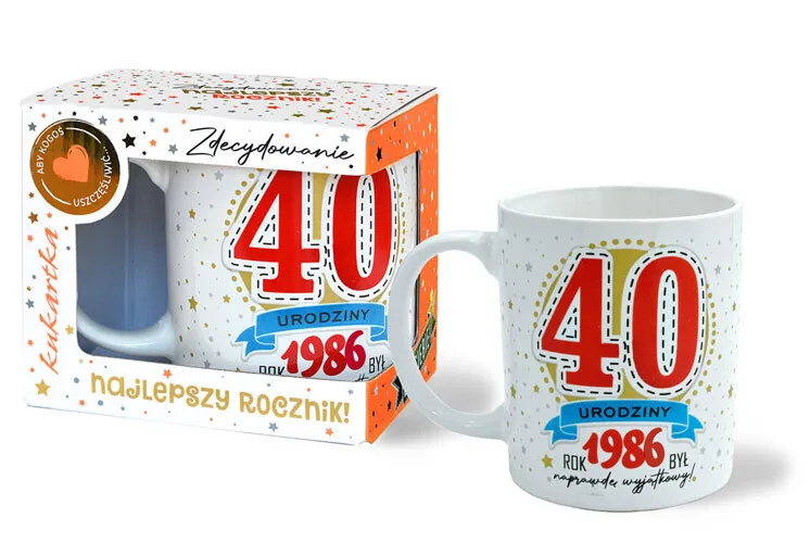 Kubek premium - 40 urodziny. Rok 1986 to był najlepszy rocznik