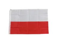 Flaga Polska -  90 x 60 cm (metalowe oczka)