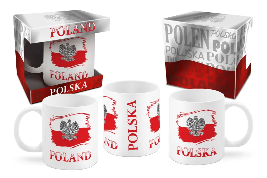 Kubek ceramiczny - Polska - flaga godło