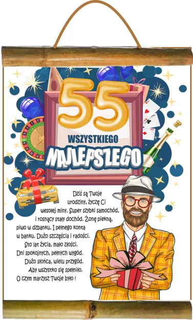 Dyplom z bambusem - 55 lat Wszystkiego Najlepszego