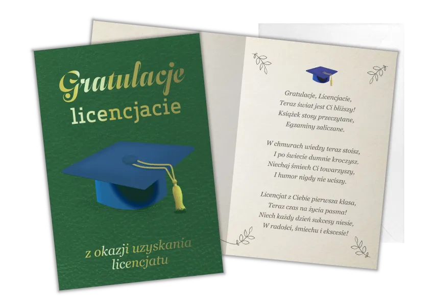 Karnet B6 - Gratulacje Licencjacie