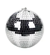 Kula lustrzana Disco, srebrna 20 cm