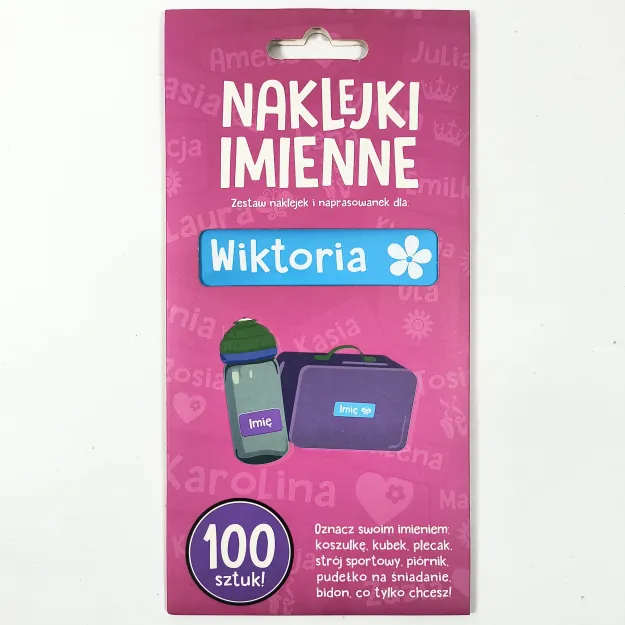 Naklejki imienne 100 szt. - Wiktoria