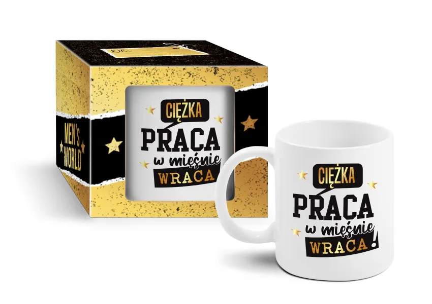 Kubek Mens - Ciężka praca w mięśnie wraca