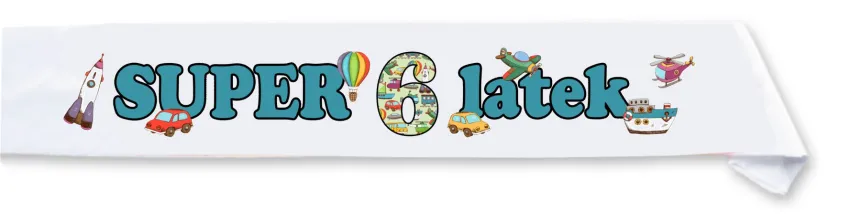 Szarfa dziecięca - Super 6 latek