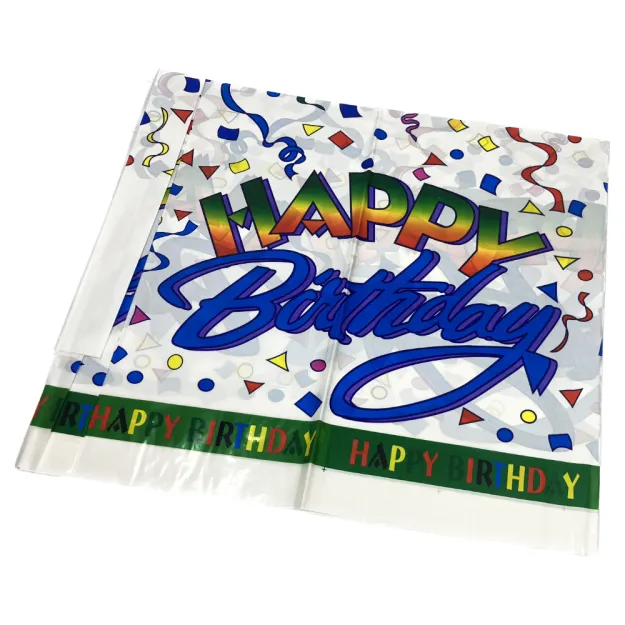 Obrus foliowy - Happy Birthday (180 x 108 cm)