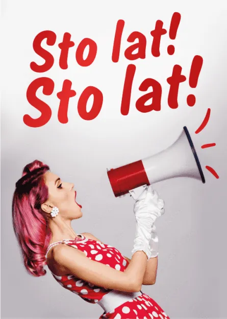 Karnet 3D z życzeniami - Sto lat! Sto lat!