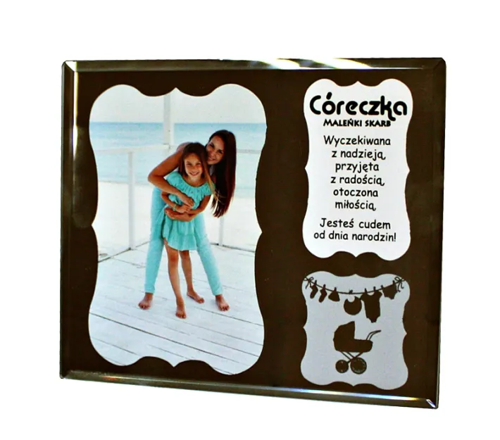 Ramka led Kukartka - Córeczka maleńki skarb