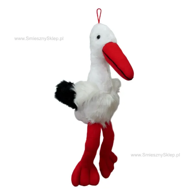 Bocian pluszowy 45cm - średni